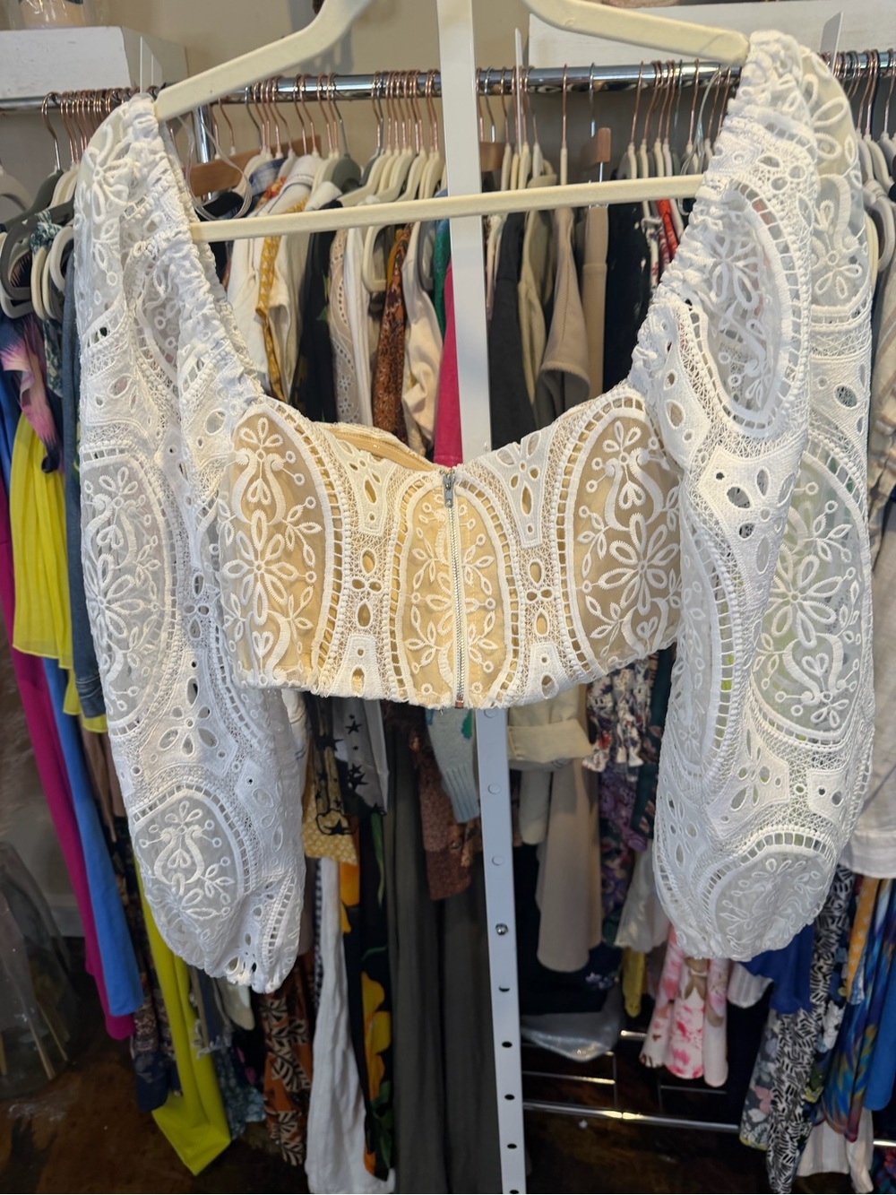 NWT 12th Tribe Cecilia Eyelet Crop Top - Picture 11 of 11